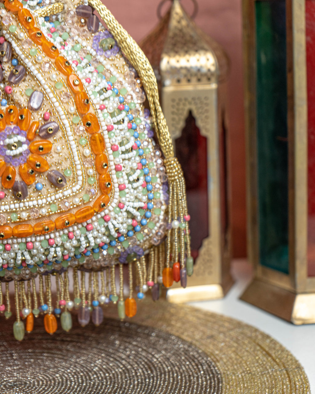 Amber Shahi – Handcrafted Royal Velvet Potli Bag