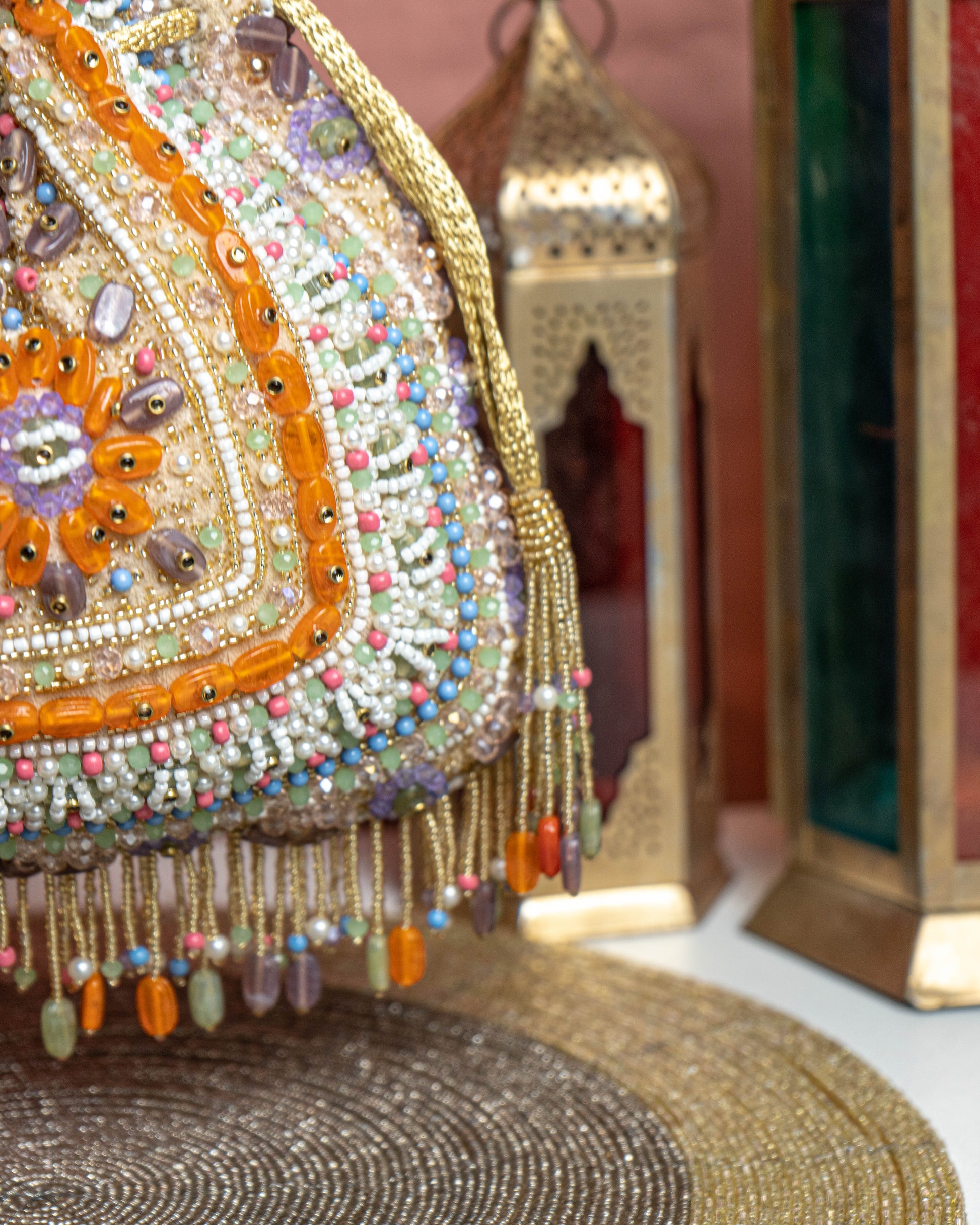 Amber Shahi – Handcrafted Royal Velvet Potli Bag