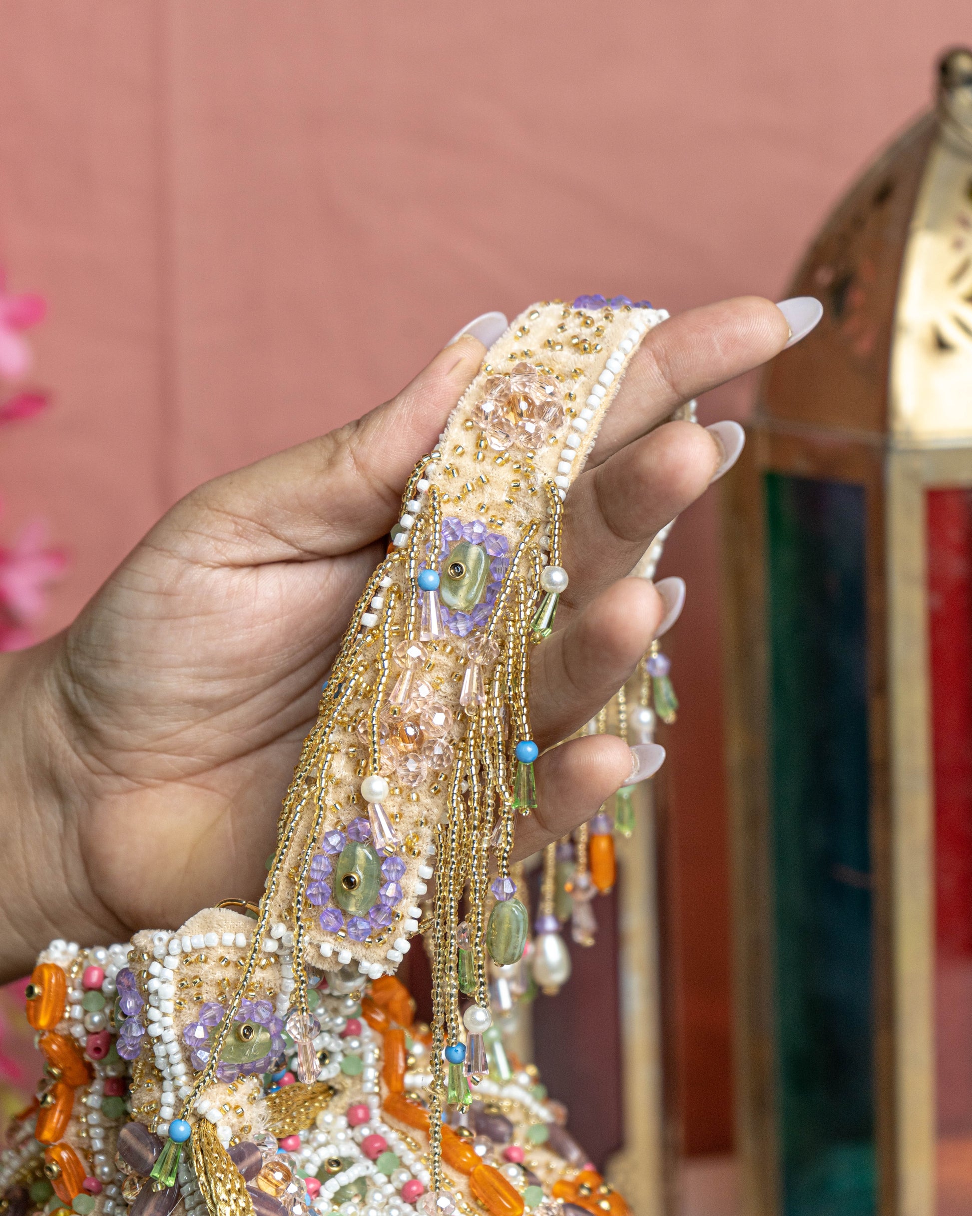 Amber Shahi – Handcrafted Royal Velvet Potli Bag