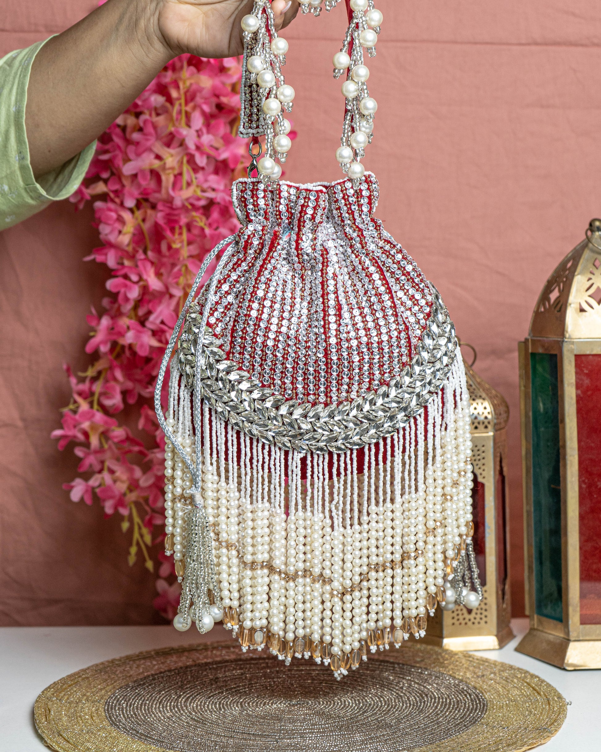 Aabha Fringe Potli Bag
