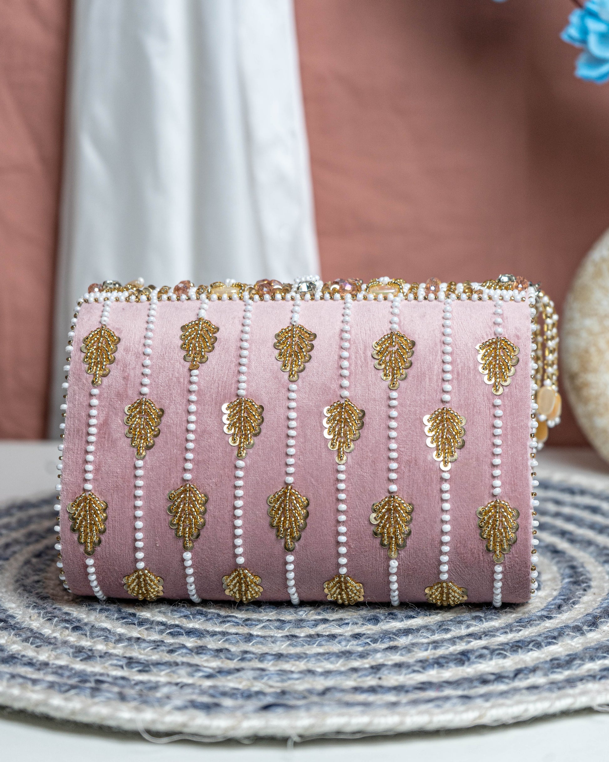 Seyra Soleil Beaded Flap Bag