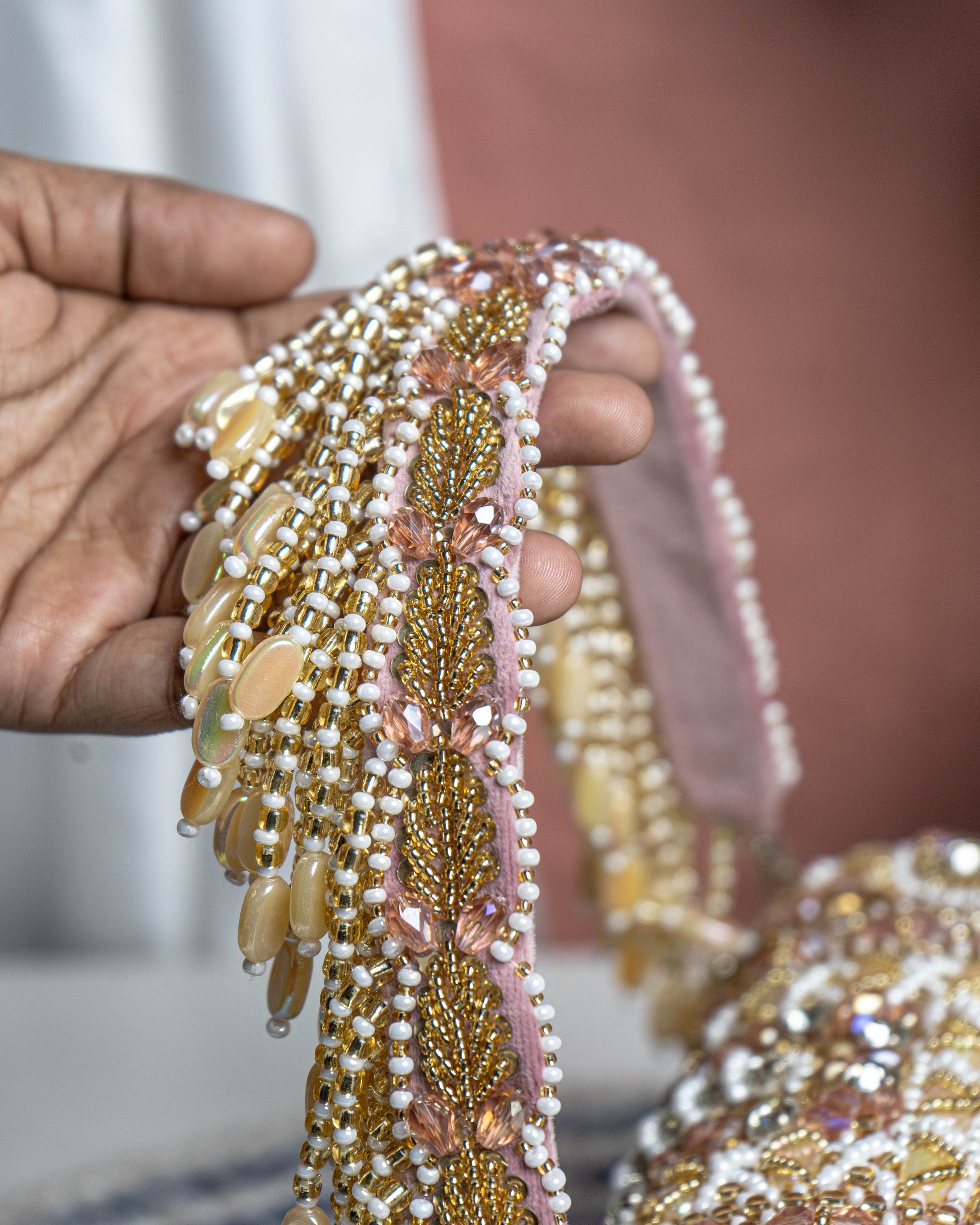 Seyra Soleil Beaded Flap Bag