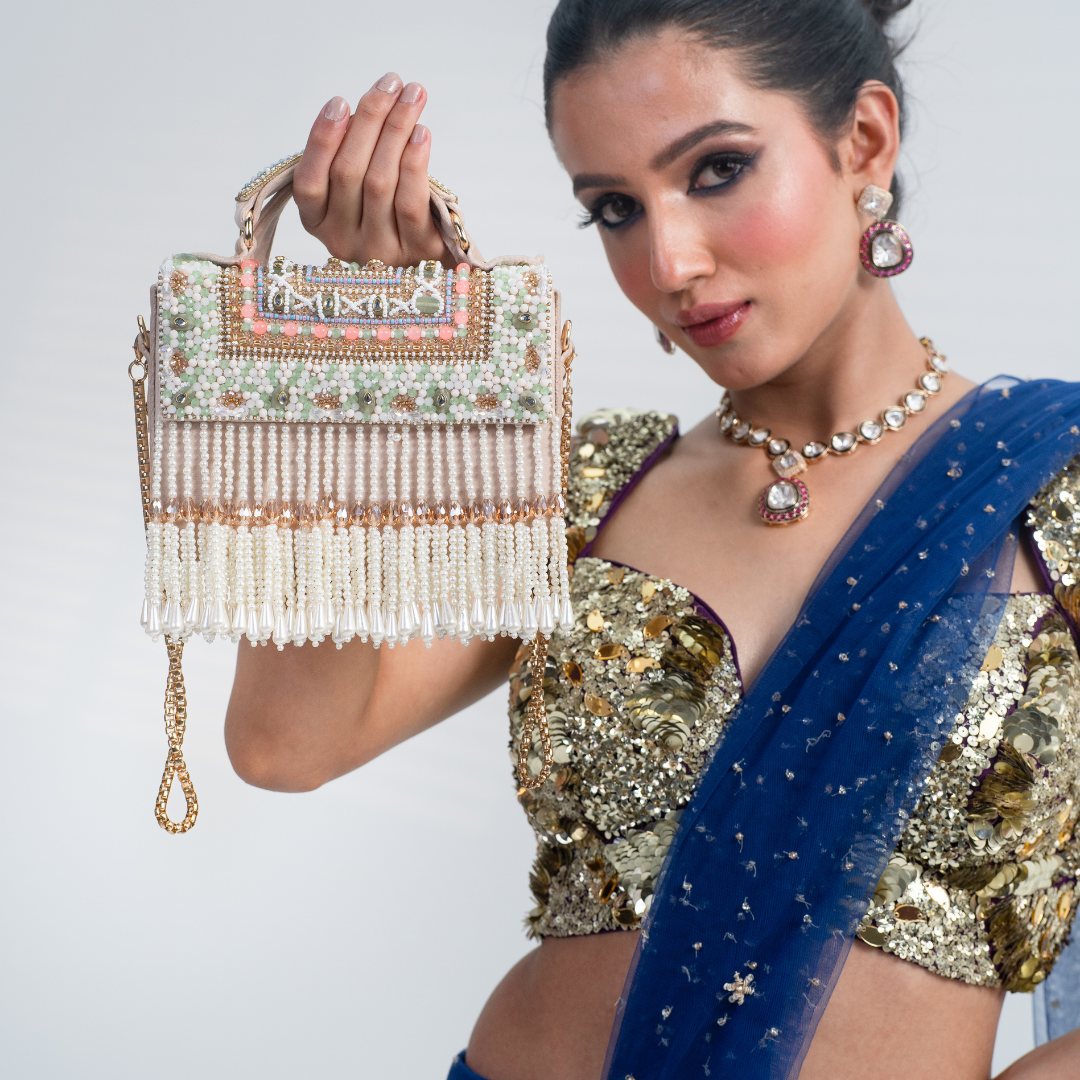 Celeste Cascade Fringe Bag