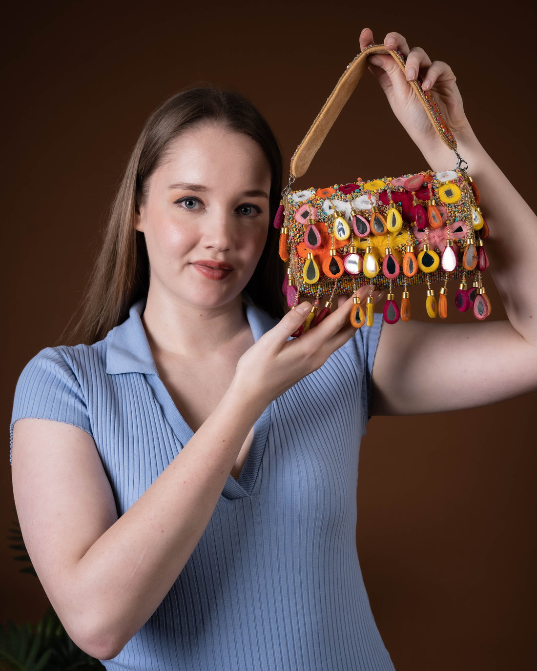 Maharani Rasrang Embellished Flap Bag