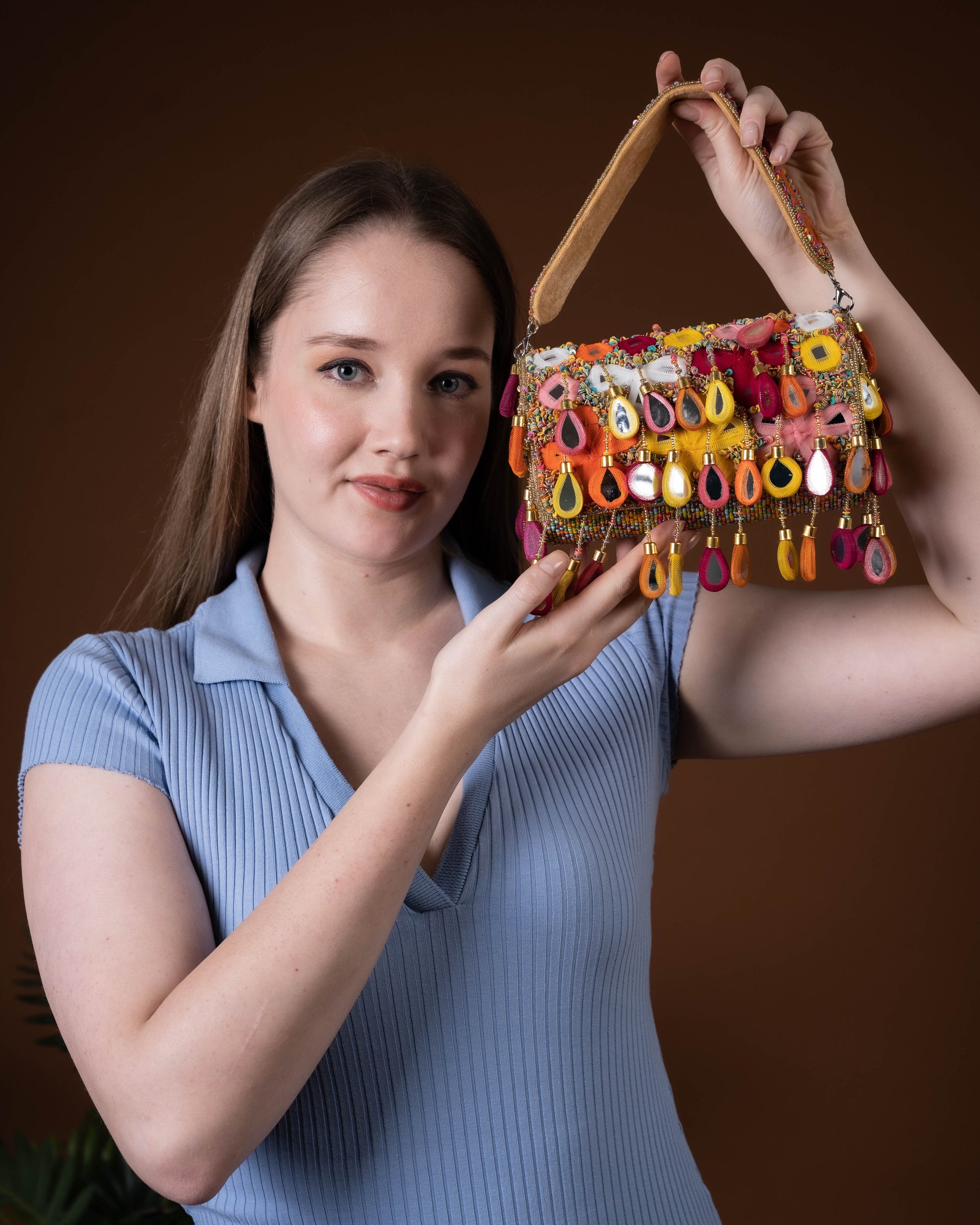 Maharani Rasrang Embellished Flap Bag