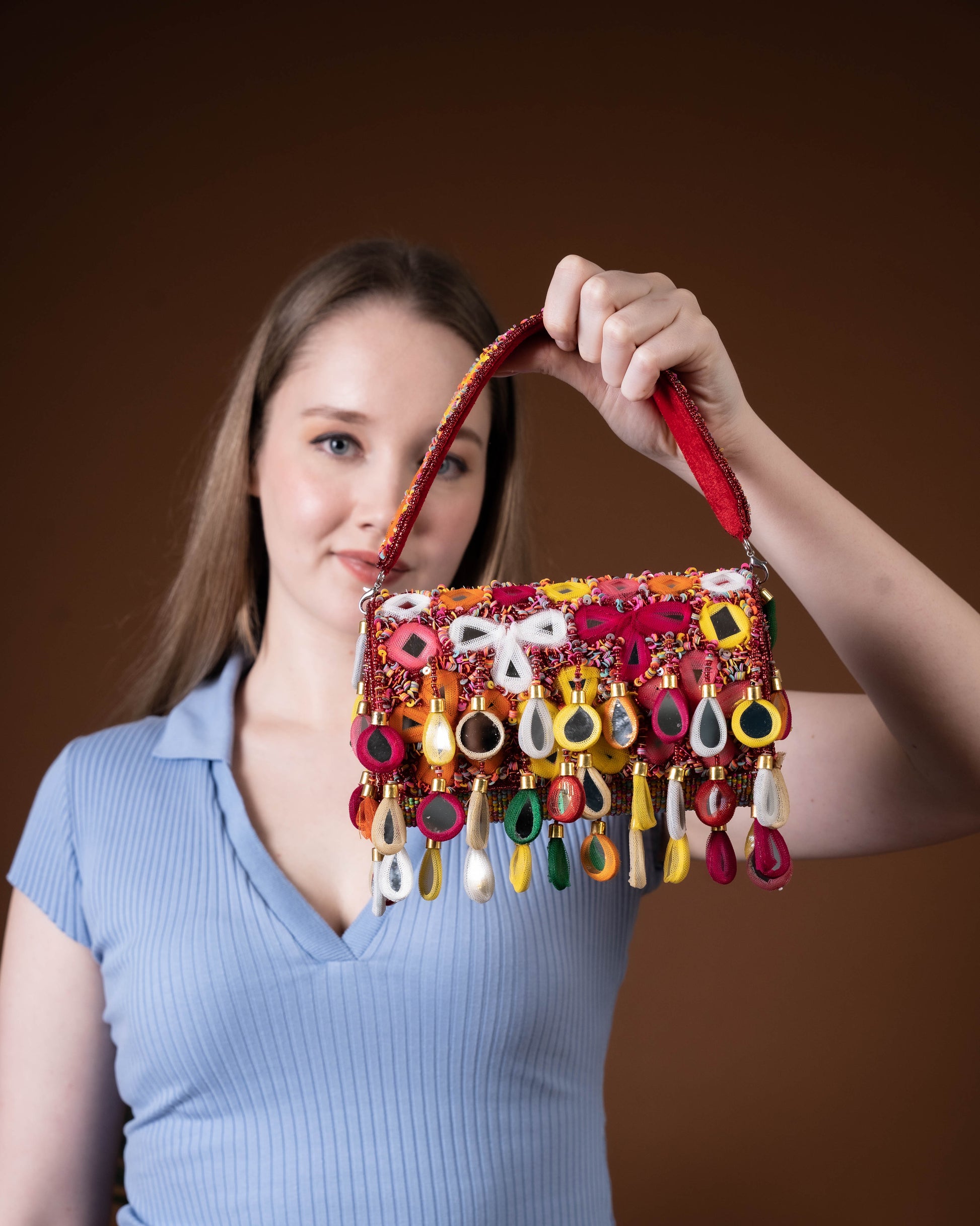 Maharani Rasrang Embellished Flap Bag