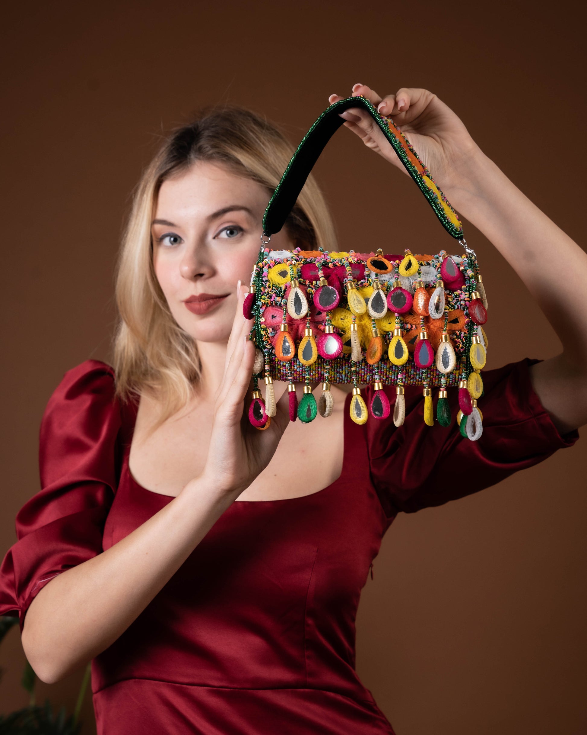 Maharani Rasrang Embellished Flap Bag