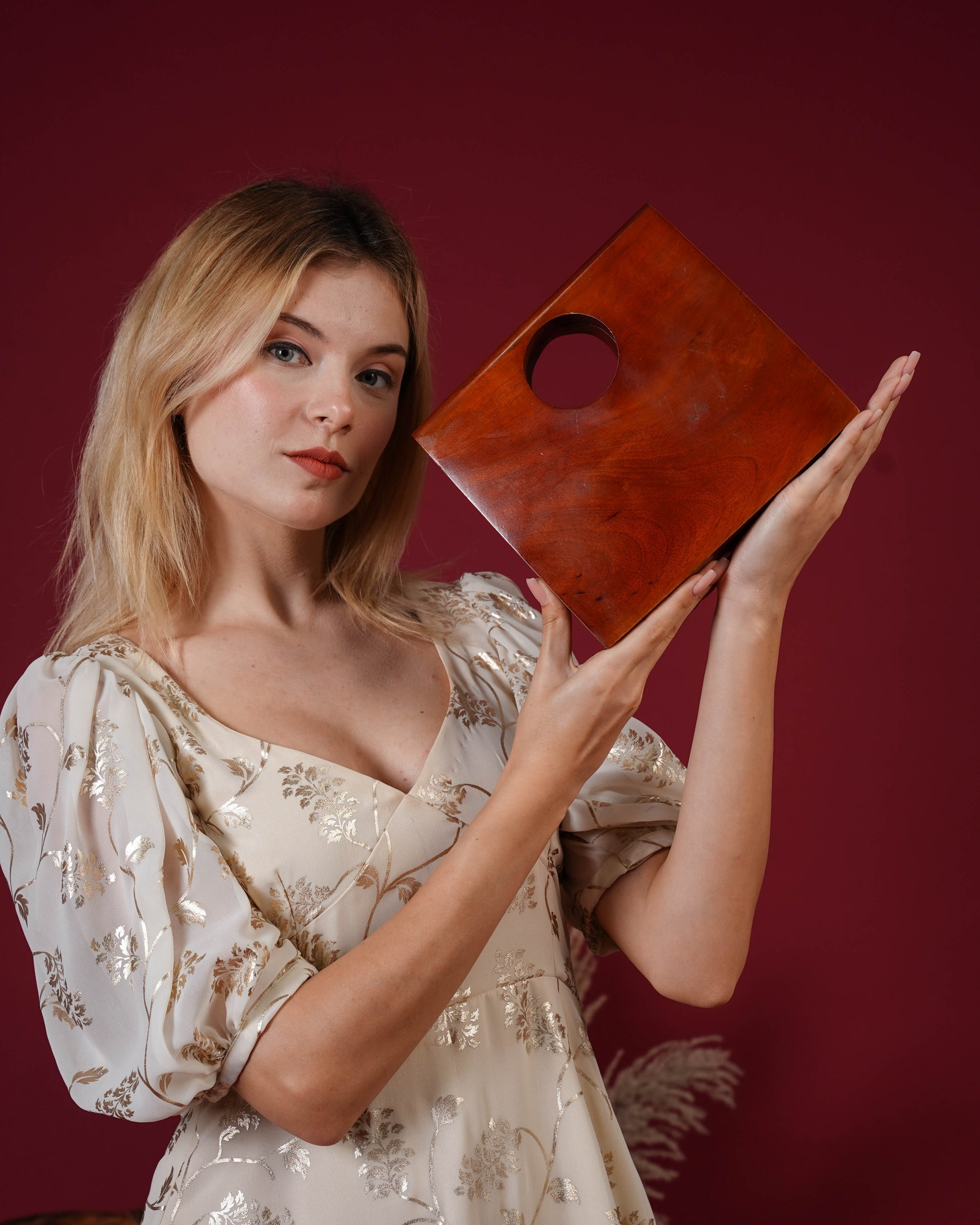 Solstice Wooden Hand Clutch