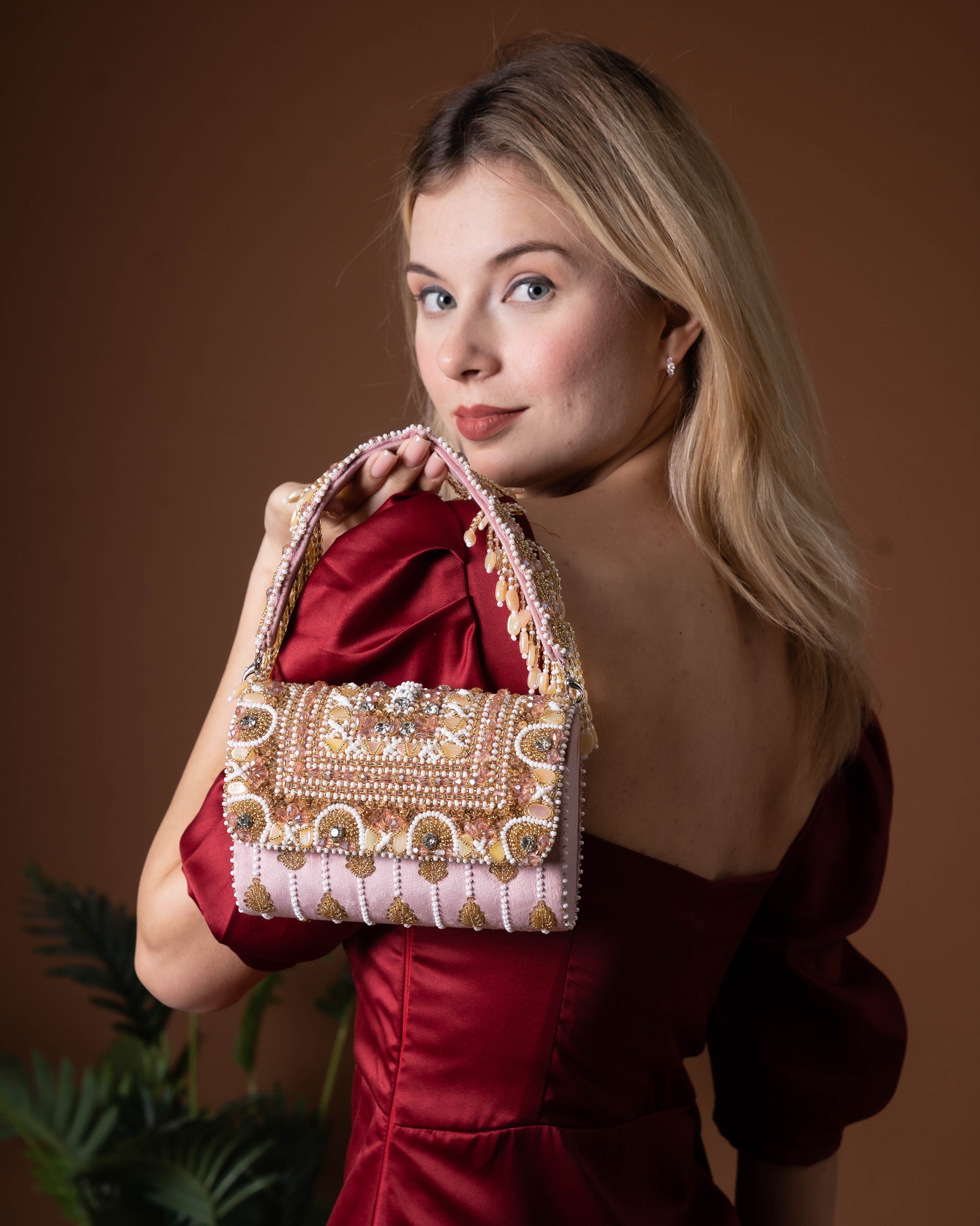 Seyra Soleil Beaded Flap Bag