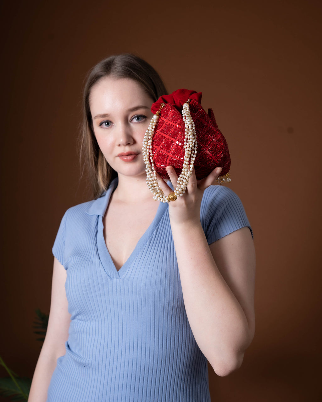 Scarlet Royale Sequin Potli